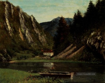 Teich See Wassfall Werke - Les Doubs A La Maison Monsieur Landschaft Gustave Courbet